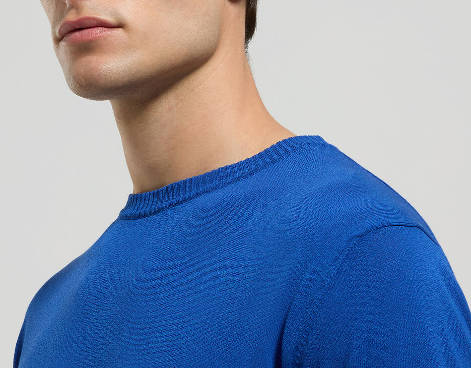Men's jacquard knit pullover, MAZARINE BLUE Men's jacquard knit pullover, MAZARINE BLUE, hi-res-1