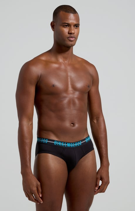 3-pack men's briefs with logo band, BLACK 3-pack men's briefs with logo band, BLACK, hi-res-1