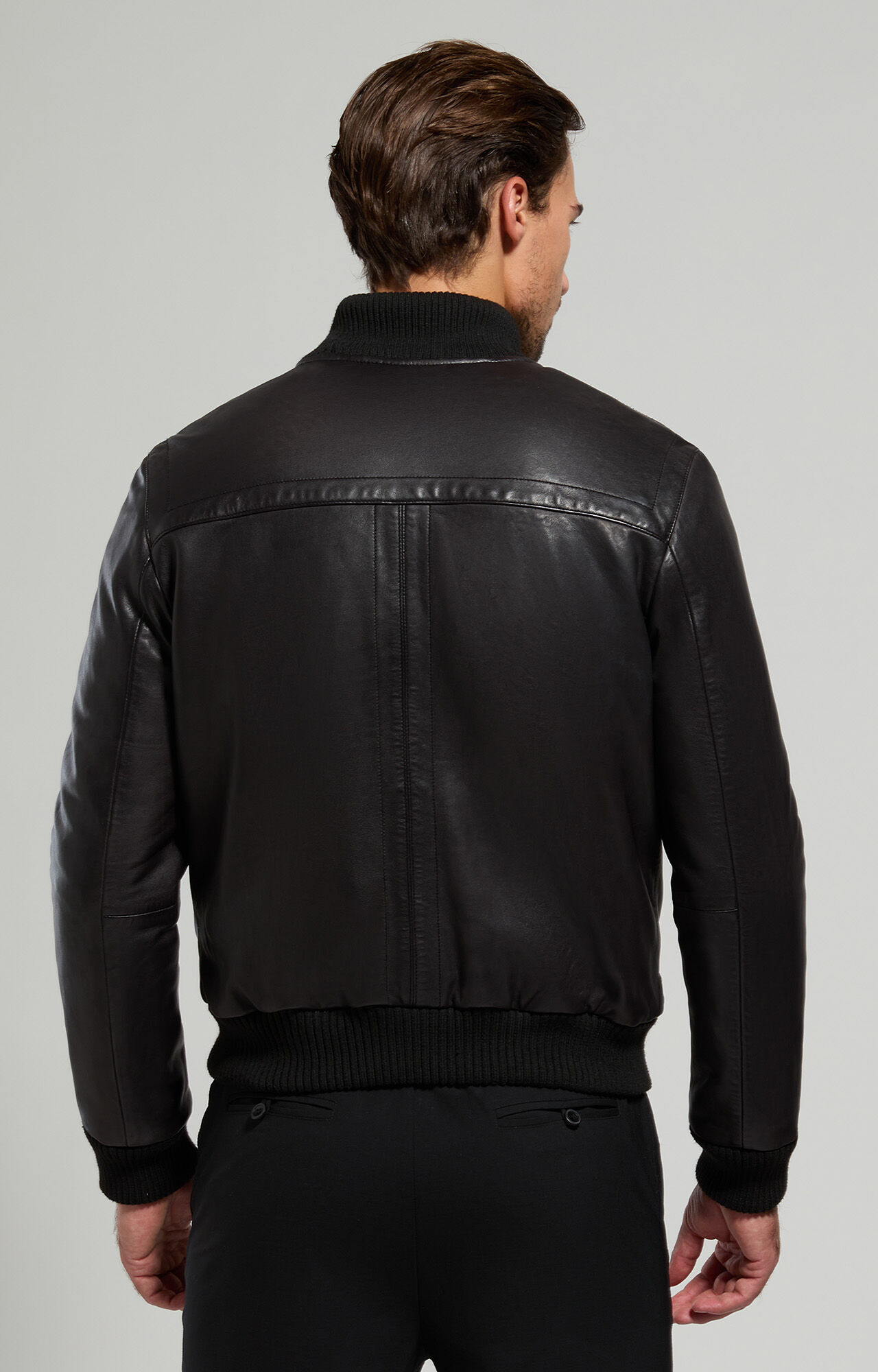 Men s leather bomber jacket Bikkembergs