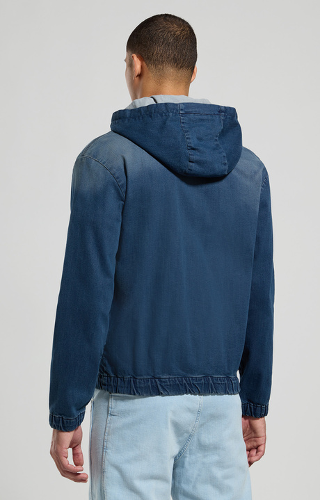 Men's denim jacket, OLIVE GREY, hi-res-1
