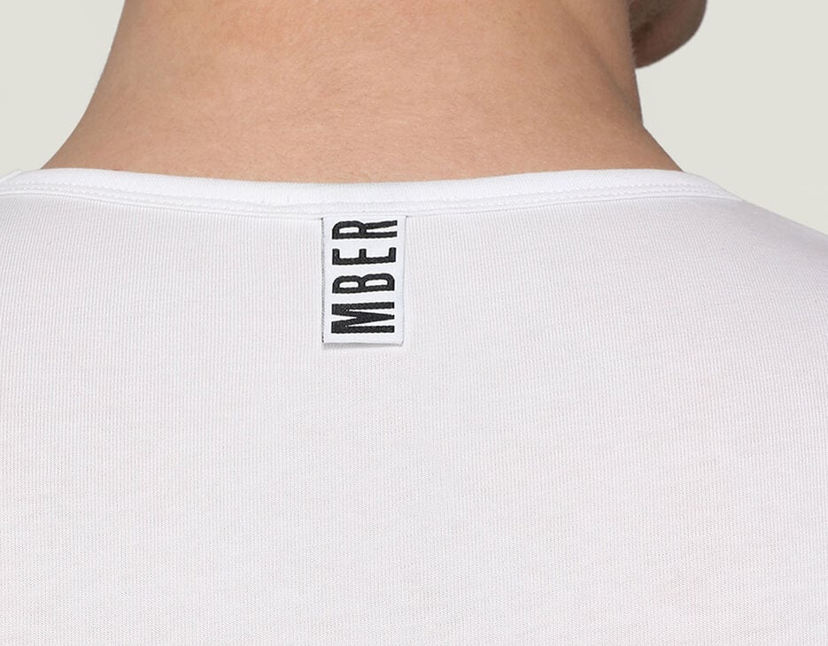 Men's V-neck undershirt, WHITE Men's V-neck undershirt, WHITE, hi-res-1