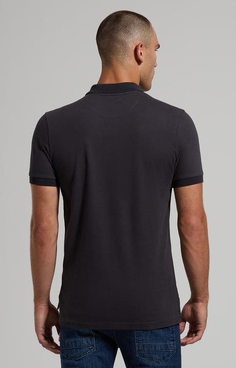 Men's slim fit polo shirt, BLUE GRAPHITE Men's slim fit polo shirt, BLUE GRAPHITE, hi-res-1