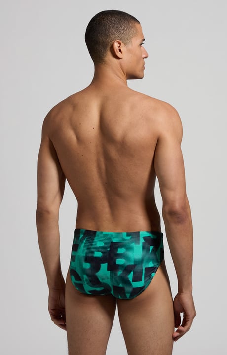 Men's camouflage print swim briefs, MARINE Men's camouflage print swim briefs, MARINE, hi-res-1