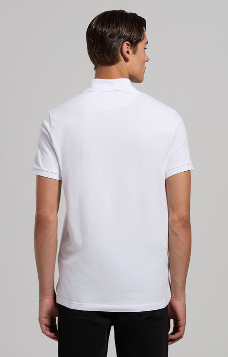 Men's slim fit polo shirt, WHITE, hi-res-1