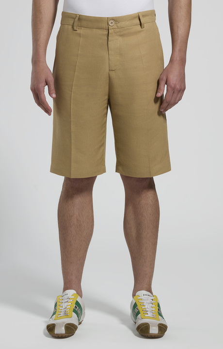 Men's linen and viscose shorts, SILVER FERN, hi-res-1