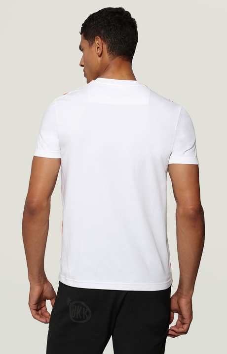 Men's short sleeved T-shirt, WHITE/POINCIANA, hi-res-1