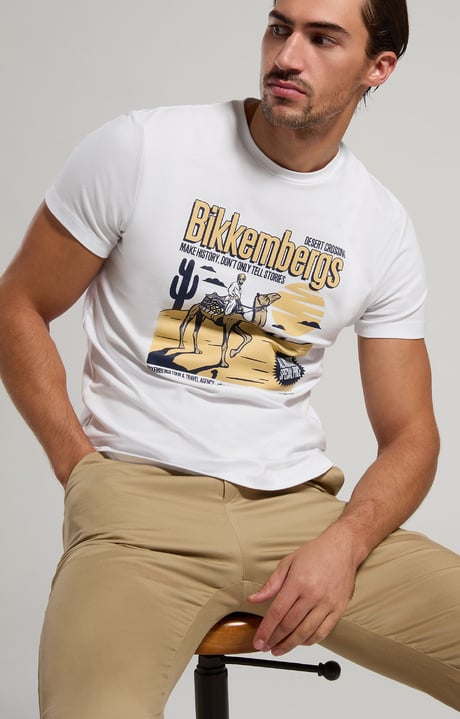 T-shirt uomo stampa Voyager, WHITE, hi-res-1