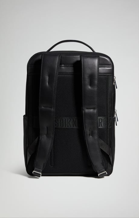 Blake men's leather backpack, BLACK Blake men's leather backpack, BLACK, hi-res-1