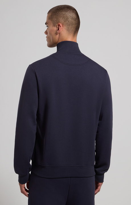 Men's embroidered sweatshirt, BLACK IRIS, hi-res-1