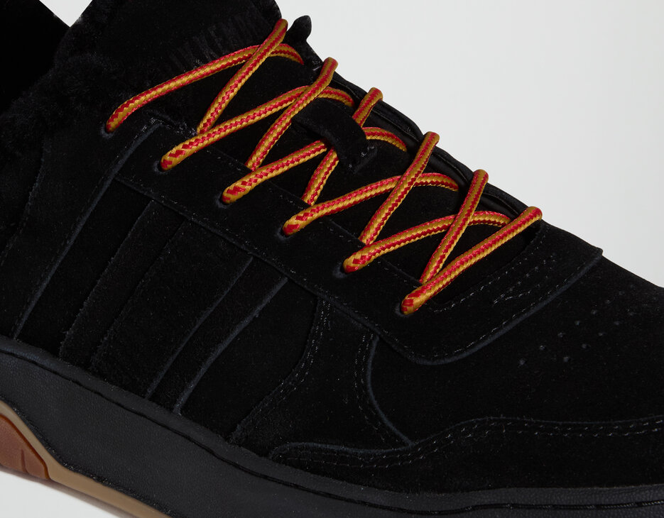Men's B4SK3T M sneakers with fur lining, BLACK, hi-res-1
