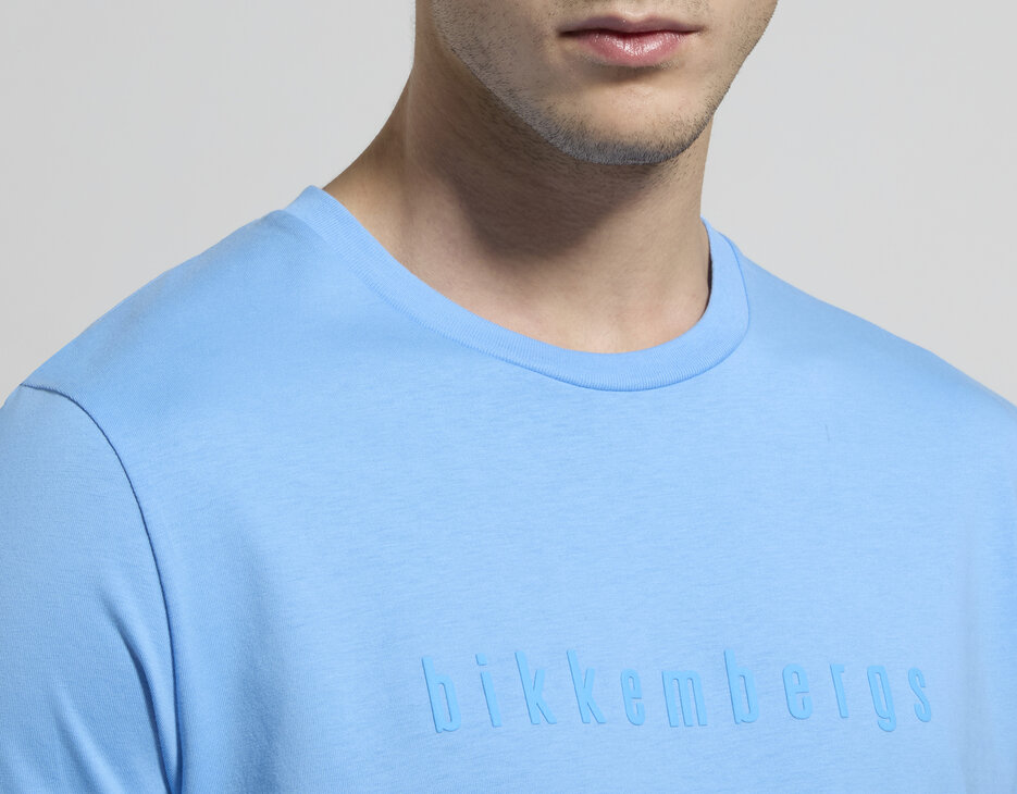 Men's tonal print T-shirt, LITTLE BOY BLUE, hi-res-1