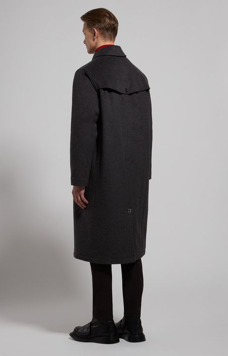 Men's wool coat, GREY MELANGE MID/LIGH, hi-res-1