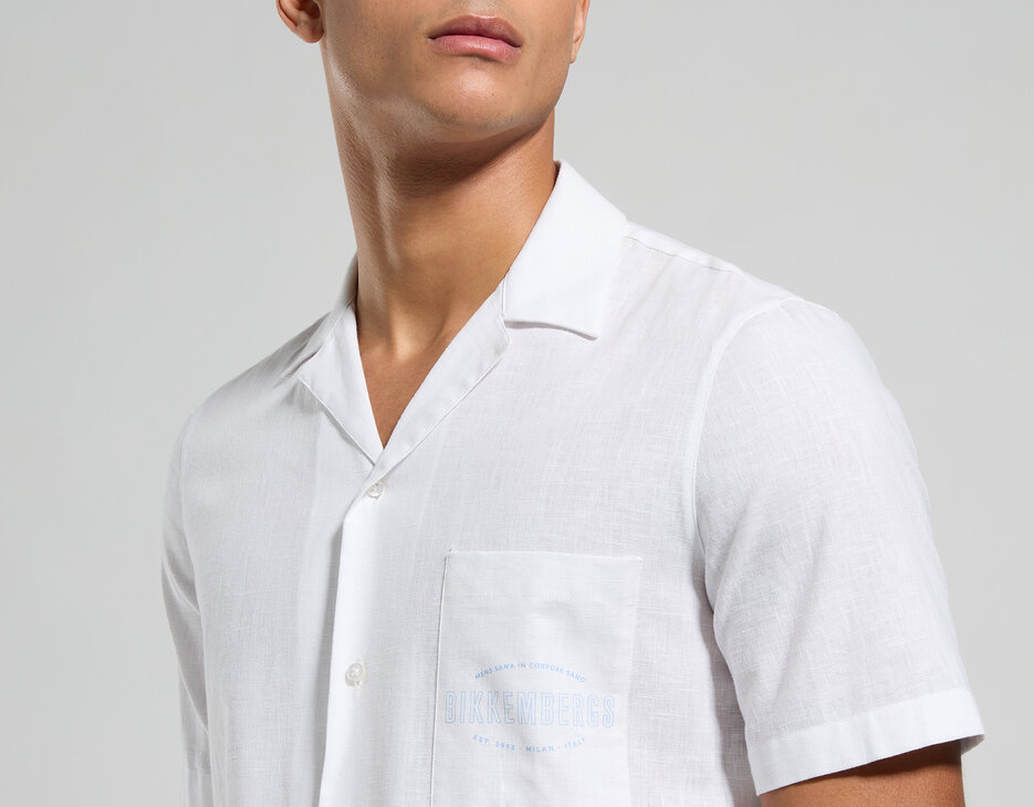 Men's bowling shirt, WHITE Men's bowling shirt, WHITE, hi-res-1