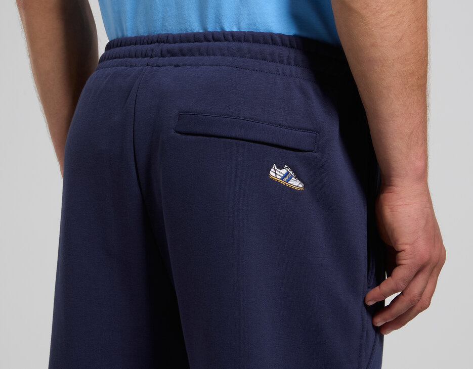 Men&rsquo;s joggers with embroidered flap, BLACK IRIS, hi-res-1