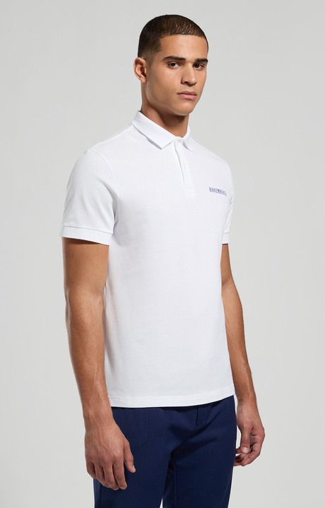 Men's polo shirt - back print, WHITE, hi-res-1