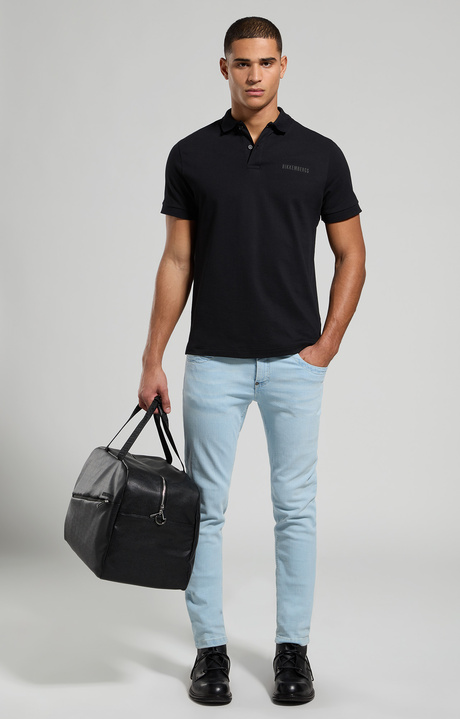Men's polo shirt - back print, ANTHRACITE, hi-res-1