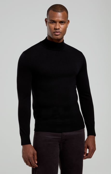 Men’s turtleneck with tonal logo, BLACK Men’s turtleneck with tonal logo, BLACK, hi-res-1