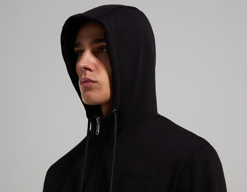 Men's embroidered sweatshirt, BLACK, hi-res-1