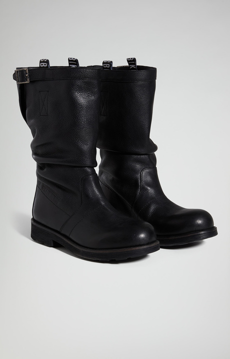 Women's Vintage W mid-calf boots, BLACK, hi-res-1