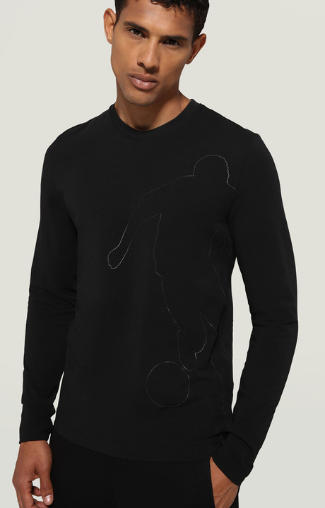 Men's long sleeved T-shirt , BLACK, hi-res-1