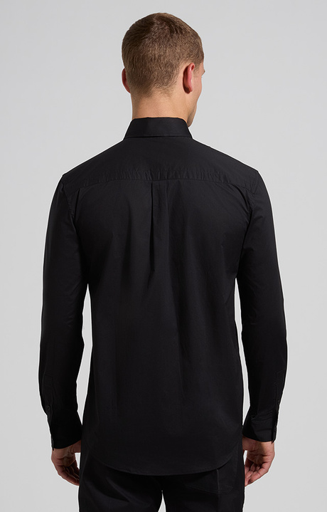 Men's shirt with logo tape, BLACK, hi-res-1