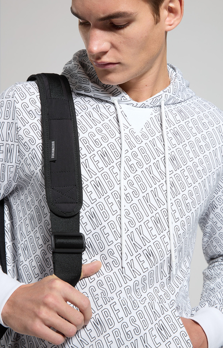 Felpa uomo stampa all-over, WHITE, hi-res-1