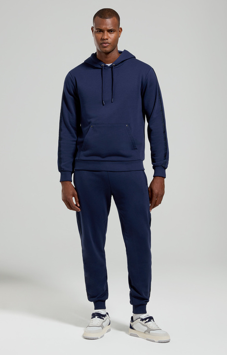 Men's garment-dyed hoodie, BLACK IRIS, hi-res-1