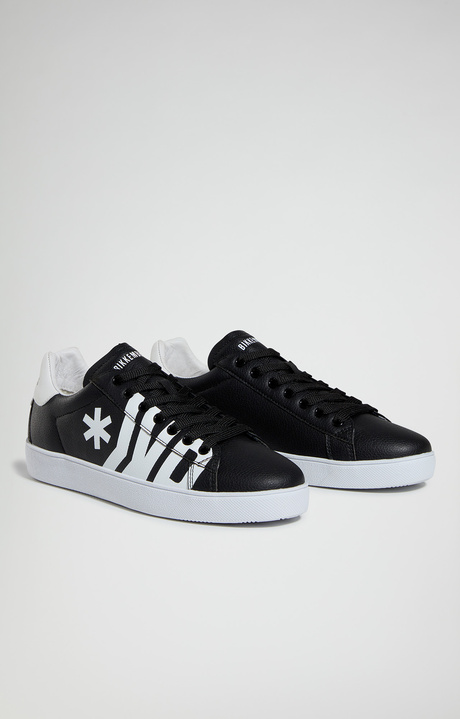 Recoba men's printed sneakers, BLACK/WHITE, hi-res-1