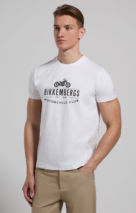 Slim fit men’s print T-shirt , WHITE Slim fit men’s print T-shirt , WHITE, hi-res-1