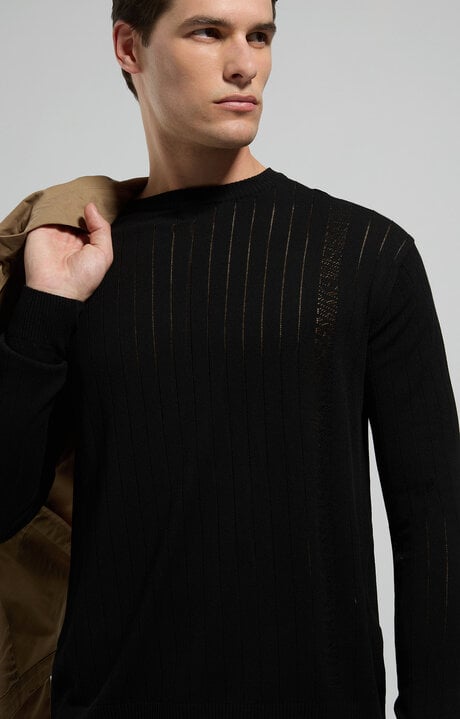 bikkembergs Men's ribbed knit pullover