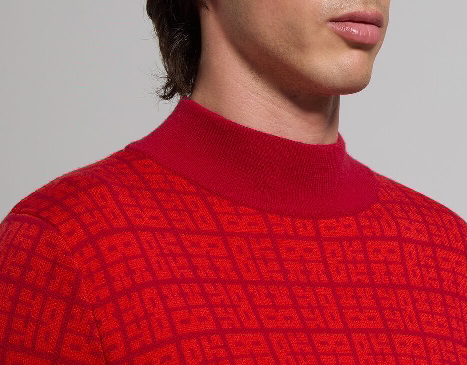 Men’s turtleneck with all-over logo, FIERY RED/CHILI PEPPER Men’s turtleneck with all-over logo, FIERY RED/CHILI PEPPER, hi-res-1
