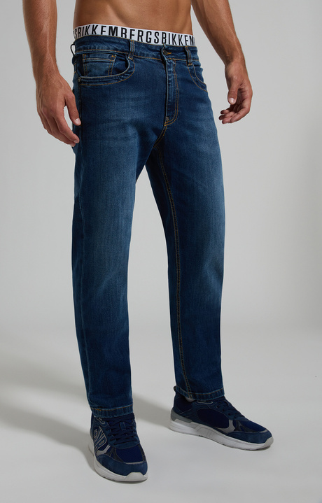 Men's faded jeans, L3 BLUE DENIM, hi-res-1