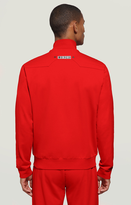 Men's sweatshirt with tape, RED, hi-res-1