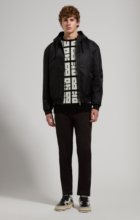 Embroidered men’s jacket, BLACK, hi-res-1