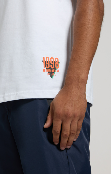 Men's T-shirt with freestyle print, WHITE, hi-res-1