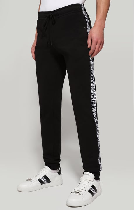 Men's joggers with double tape, BLACK, hi-res-1