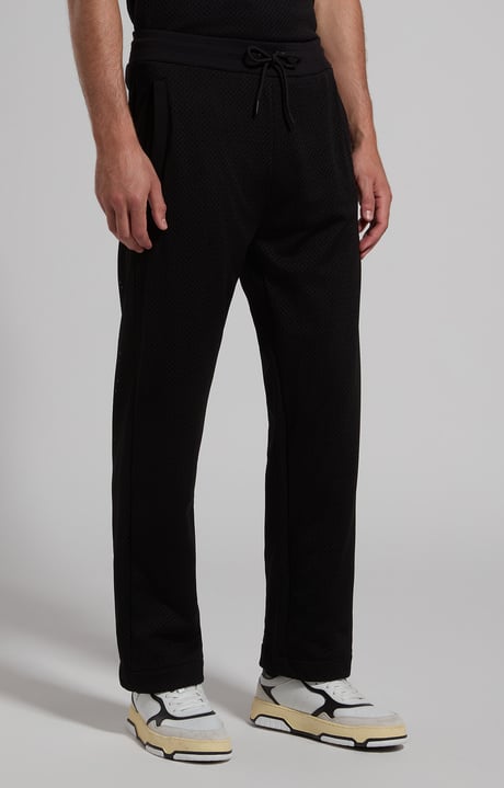 Men's mesh sweatpants, BLACK, hi-res-1