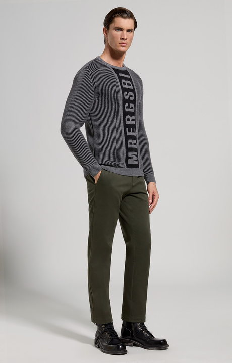 Men's blended wool pullover, METEORITE BLACK, hi-res-1