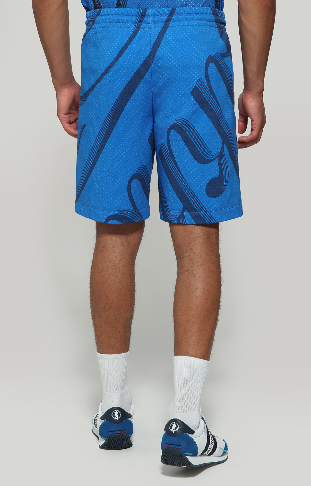 Men's Blue bermuda shorts all-over print | Bikkembergs