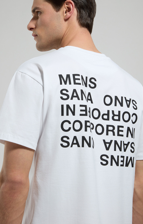 Men's print T-shirt, WHITE Men's print T-shirt, WHITE, hi-res-1