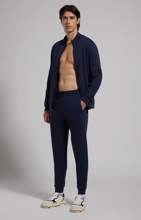 Men's cotton twill pants, BLACK IRIS, hi-res-1