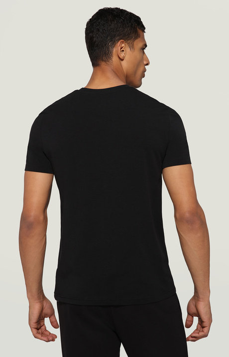 Men's short sleeved T-shirt, BLACK, hi-res-1