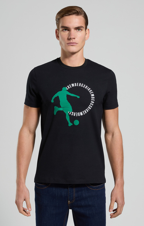 T-shirt uomo stampa soccer slim, ANTHRACITE, hi-res-1