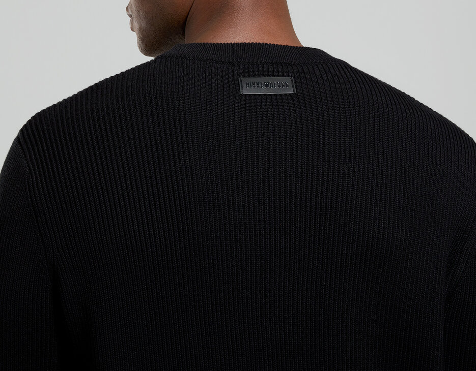 Textured men’s sweater, BLACK Textured men’s sweater, BLACK, hi-res-1