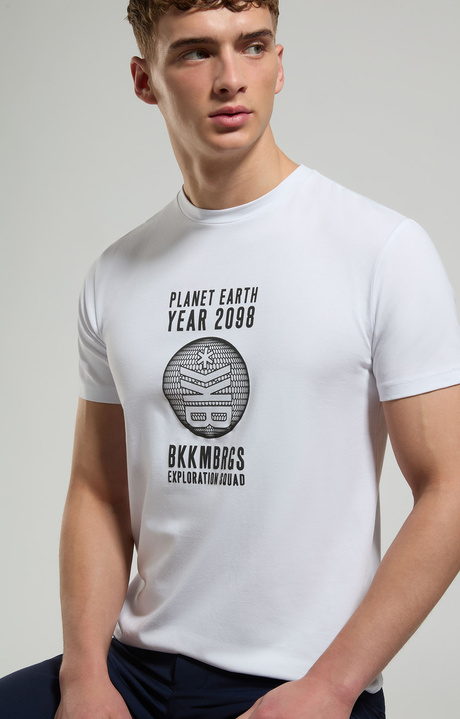 Men's print T-shirt, WHITE, hi-res-1