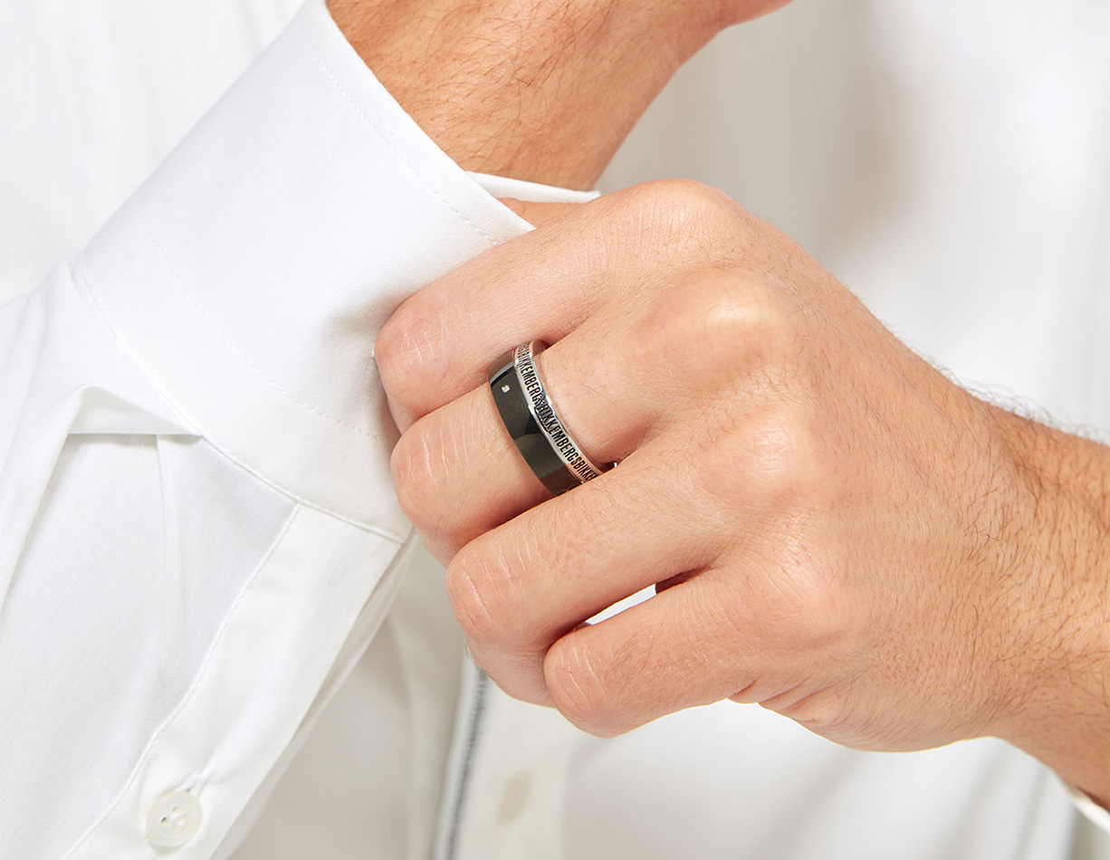 White ring for men sales