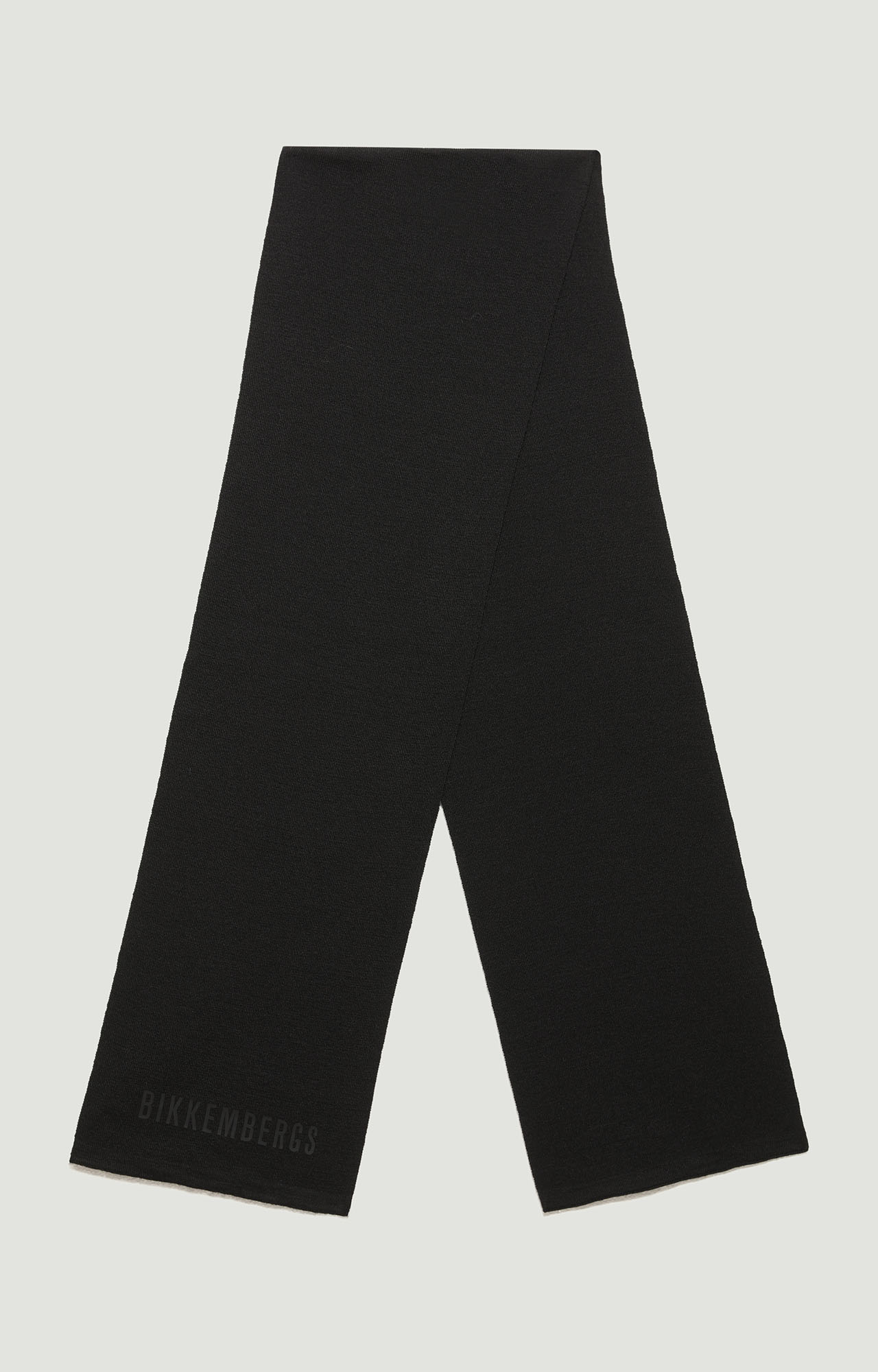 小物 bikkembergs scarf black Black Scarf with all-over logo 25x180 | Bikkembergs