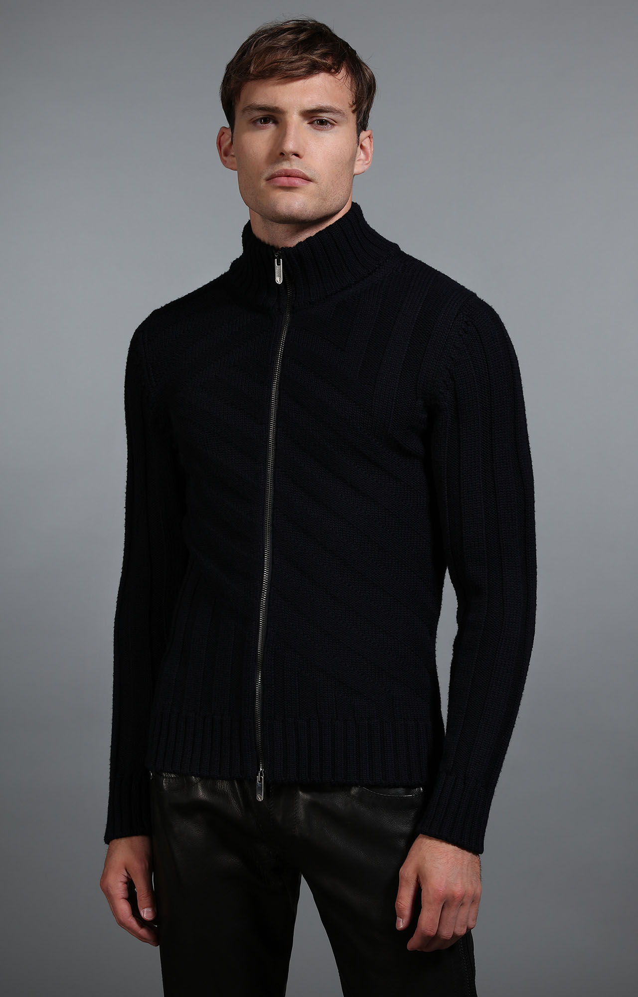 Blue Men's navy cardigan Bikkembergs