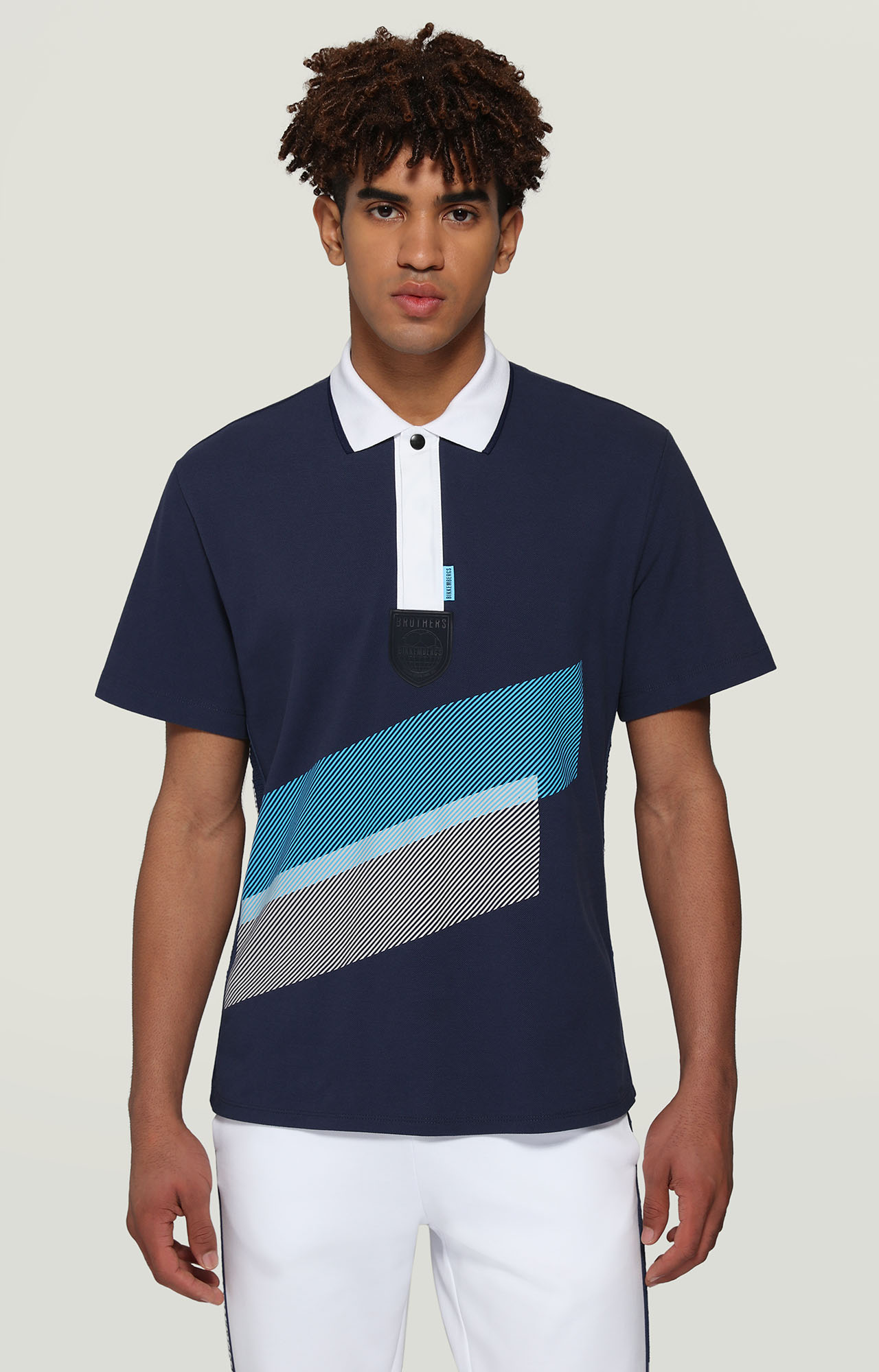 Artículos de primera necesidad Universal Alentar Men's polo shirt with print | BLUE | Bikkembergs