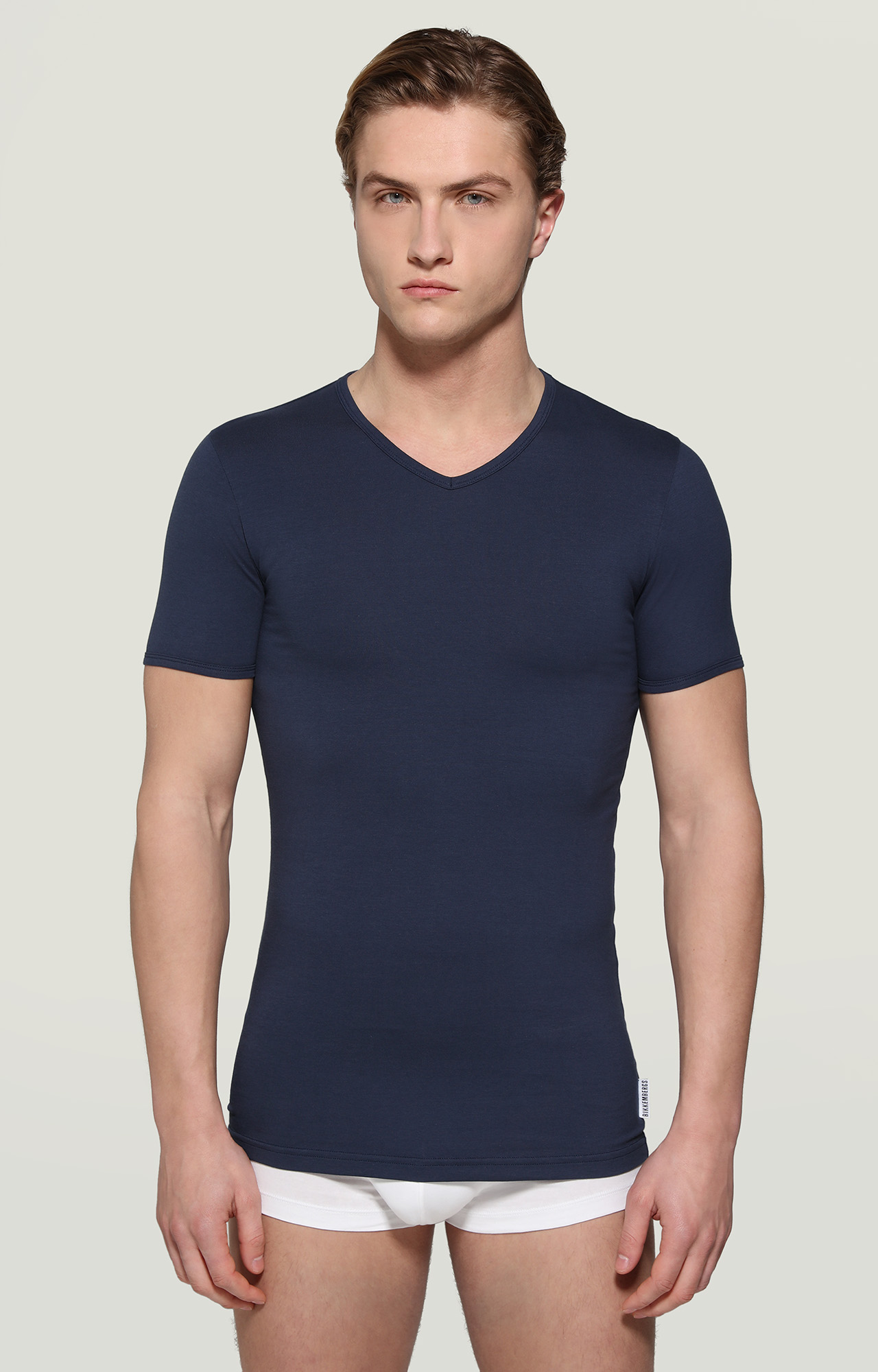 Blue 2pack men's Vneck undershirt Bikkembergs